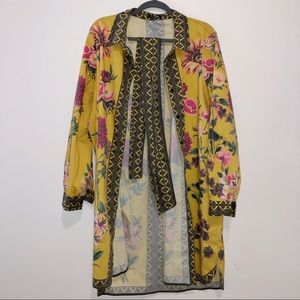 Fashion Nova Women's Tie-Waist Dress in Yellow Floral